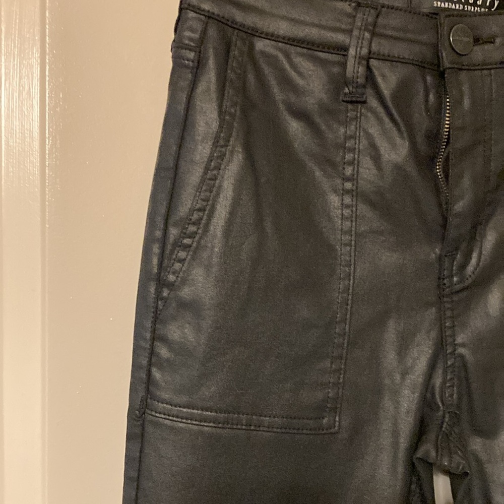 Sanctuary high waisted coated, black skinny jeans, size 26 - Picture 2 of 7